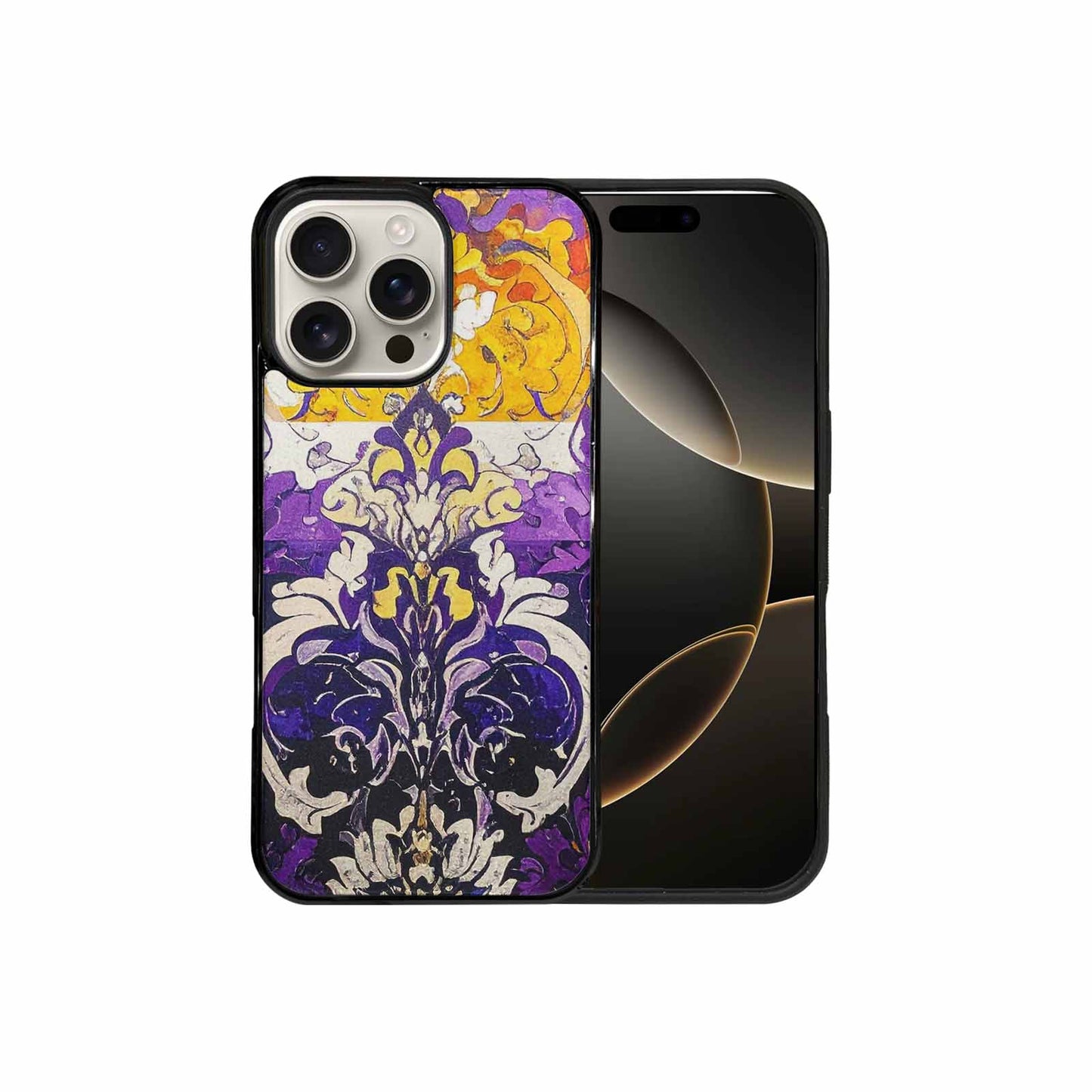 iPhone 16 Pro Max Case — Nonbinary Flag Color Theme Small Rainbow, Custom Made Phone Cover
