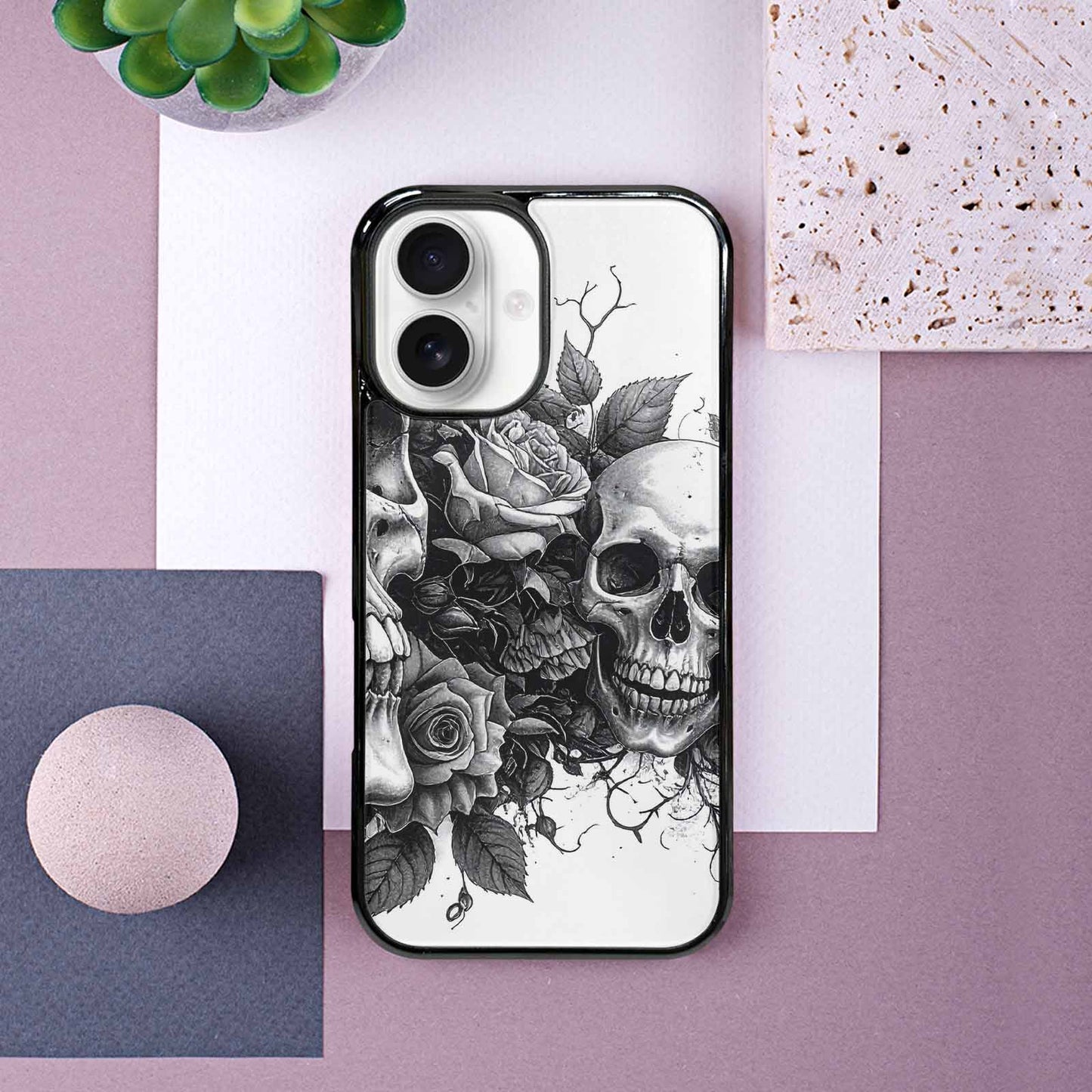iPhone 16 Case — Skull Gothic Art Dark Original, Original Design Phone Case
