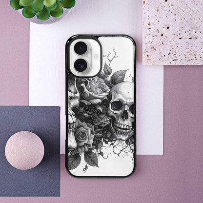 iPhone 16 Case — Skull Gothic Art Dark Original, Original Design Phone Case