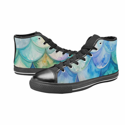 WOMEN'S Mermaid Scale High Top Canvas Dreamcore Shoes