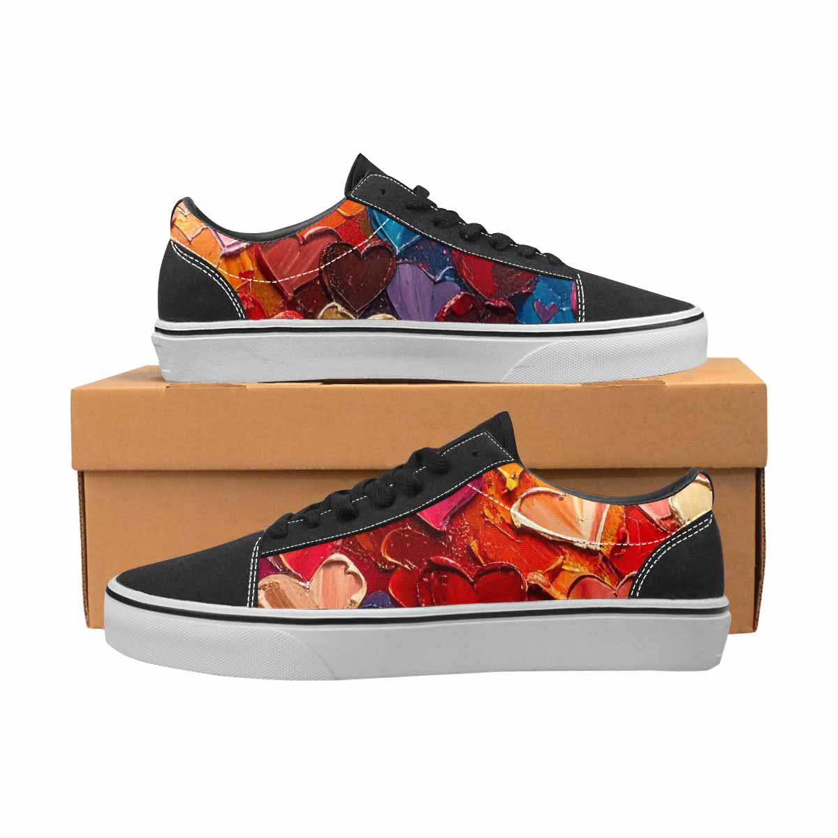 WOMEN'S Heart Burst Lace-Up Canvas Surreal Shoes