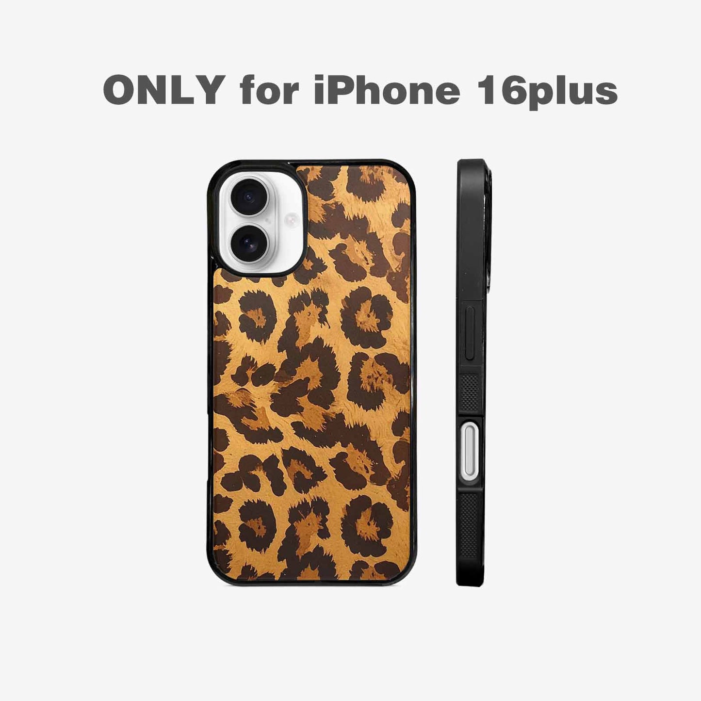 iPhone 16 Plus Case — Classic Leopard Print Warm Golden Tan, Unique Phone Case Design