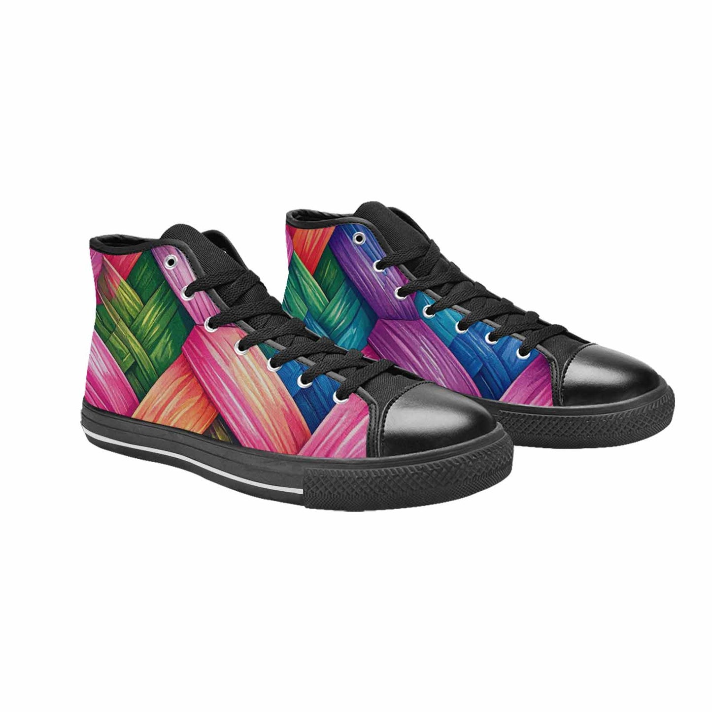 MEN'S Polysexual Flag Color High Top Canvas Dark Academia Custom Shoes