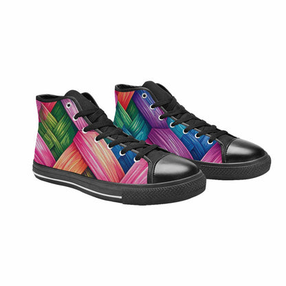 MEN'S Polysexual Flag Color High Top Canvas Dark Academia Custom Shoes