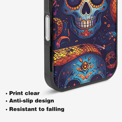 iPhone 16 Plus Case — Snake Skulls Print Custom, Custom Print Case Cover