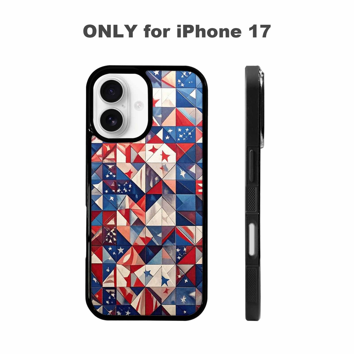 iPhone 17 Case — Small American Flag Stars Galaxy Space, Custom Art Phone Cover