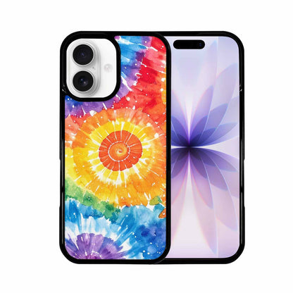 iPhone 17 Case — Tie Dye Spiral Rainbow Tie Dye, Personalized Phone Case