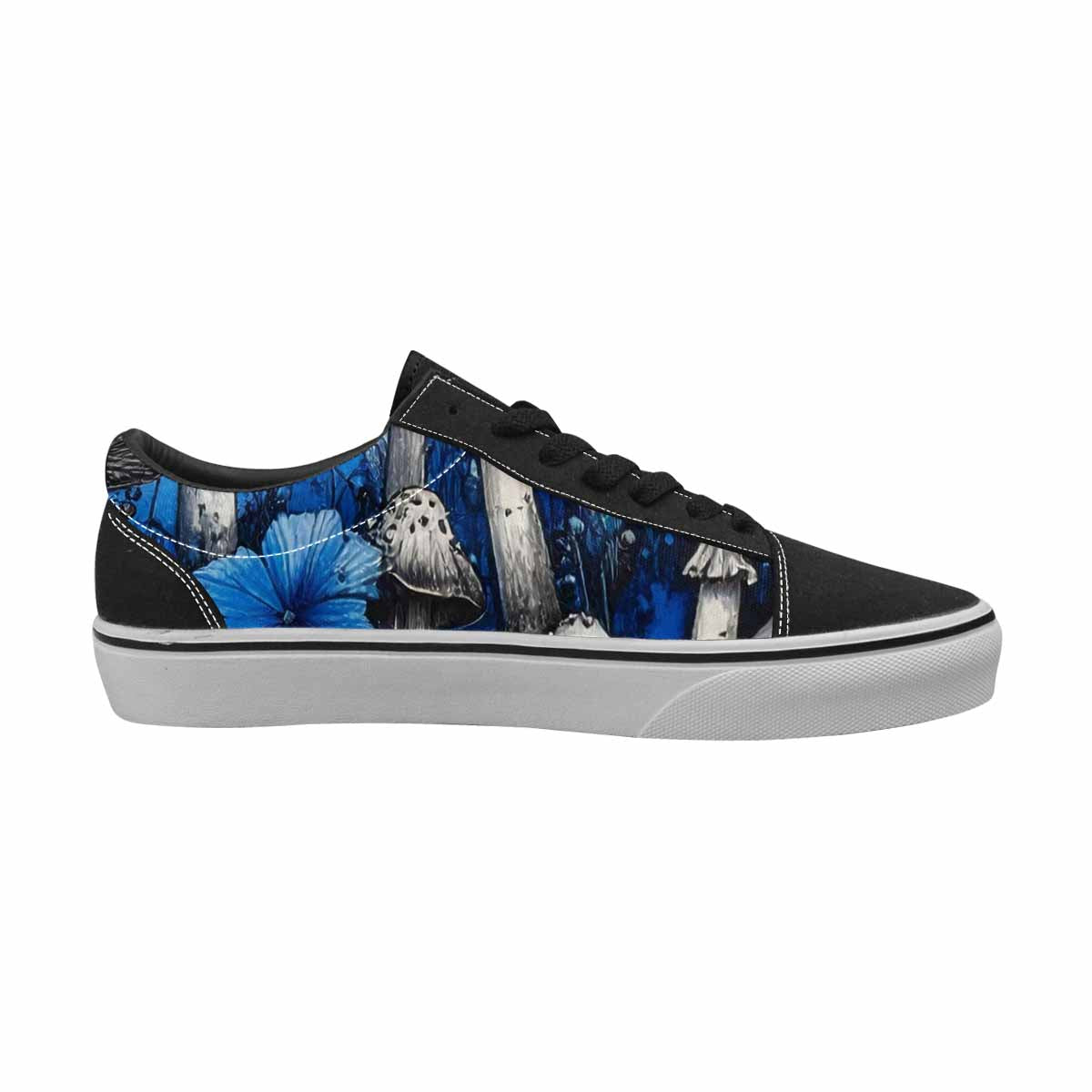 WOMEN'S Mushrooms (general) Lace-Up Canvas Vibrant Chaos Custom Sneakers