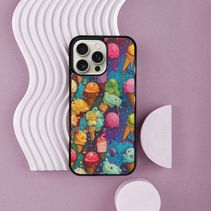 iPhone 16 Pro Max Case — Ice Cream Motif Ice Cream Motifs, Unique Phone Case Design