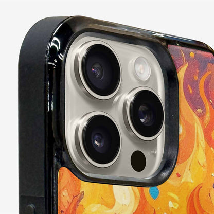 iPhone 16 Pro Case — Flame Burst Full Color Vibrant Flame, Custom Phone Case
