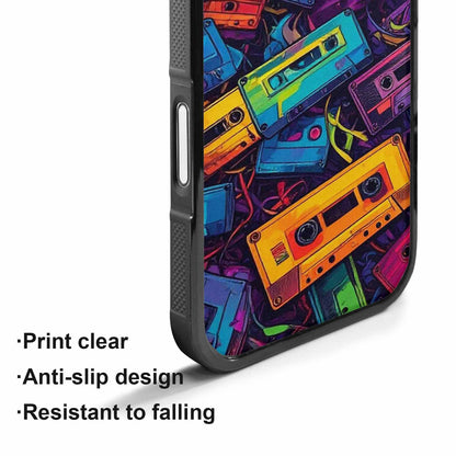 iPhone 17 Case — Retro Cassette Tape Pattern Retro Vintage, Custom Designed Case Cover