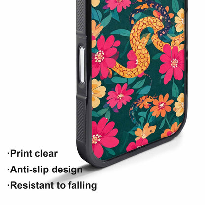iPhone 17 Air Case — Floral Snake Print Floral, Custom Designed Case Cover