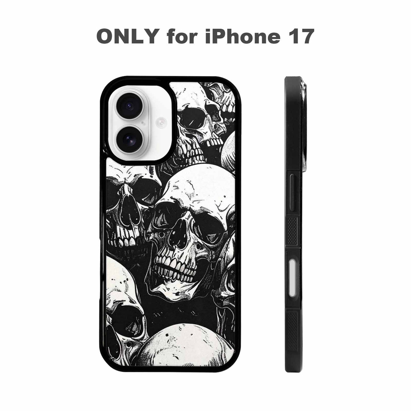 iPhone 17 Case — Skull Dark Art Gothic Print Gothic, Personalized Phone Case
