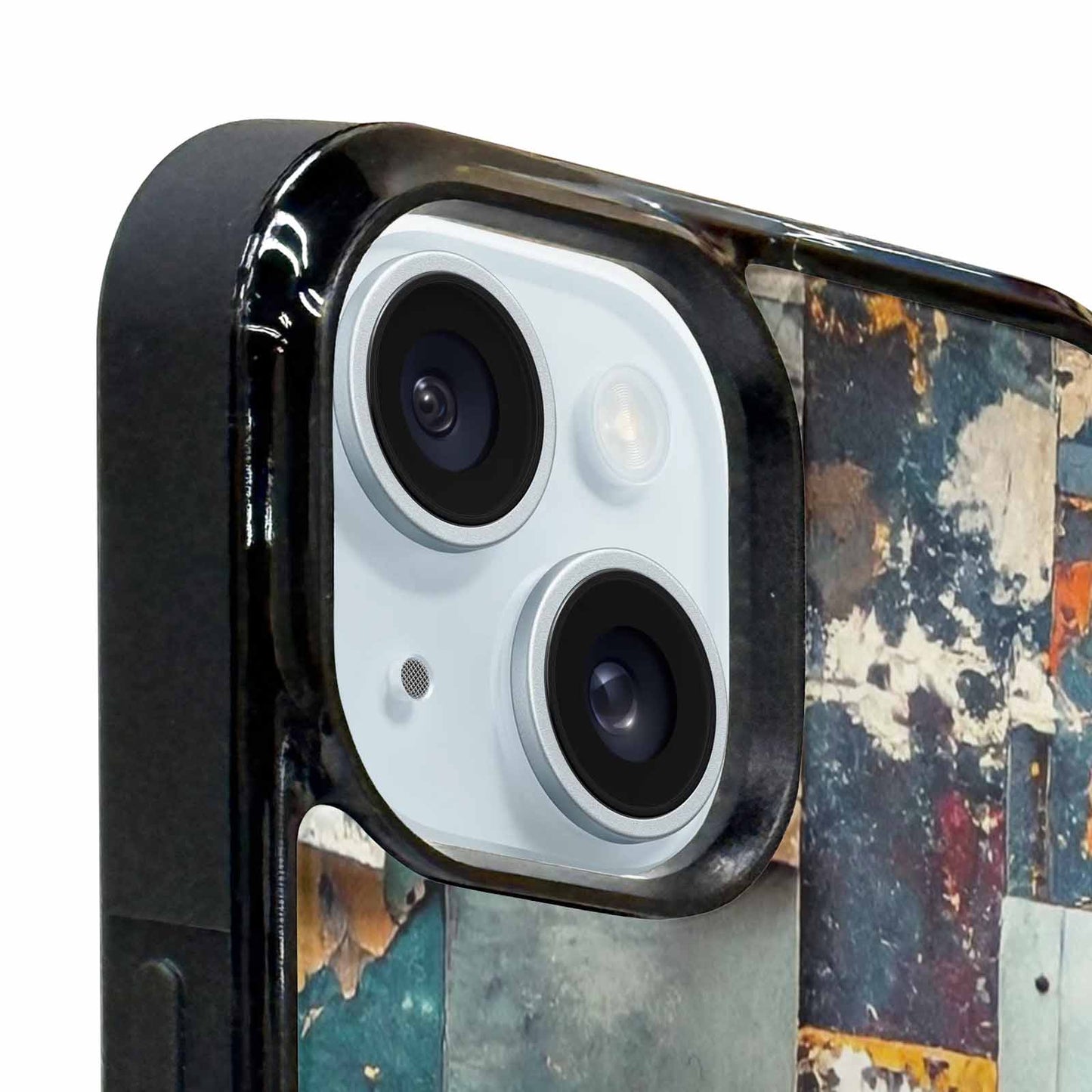 iPhone 15 Plus Case — Distressed Grunge Texture Pattern Hundreds Of, Custom Designed Case Cover