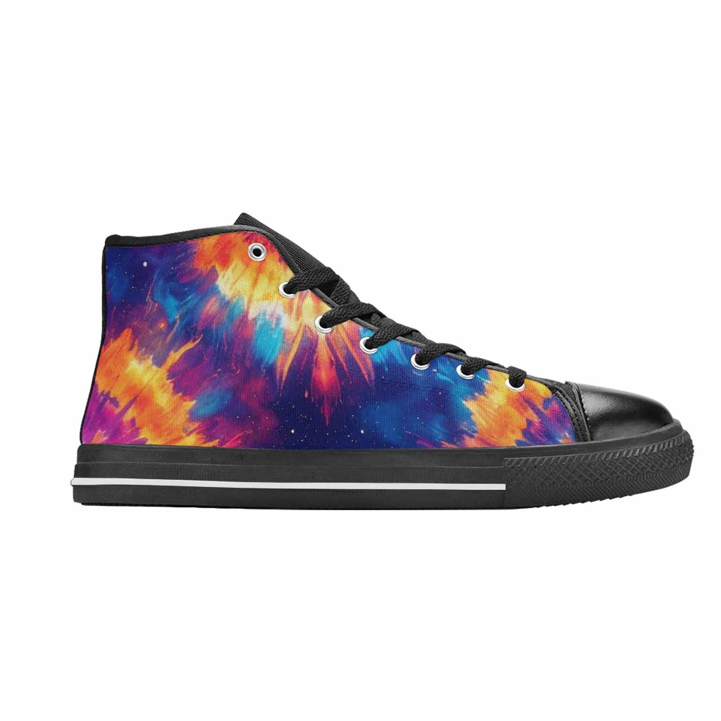 MEN'S Tie Dye Galaxy High Top Canvas Dark Academia Custom Sneakers
