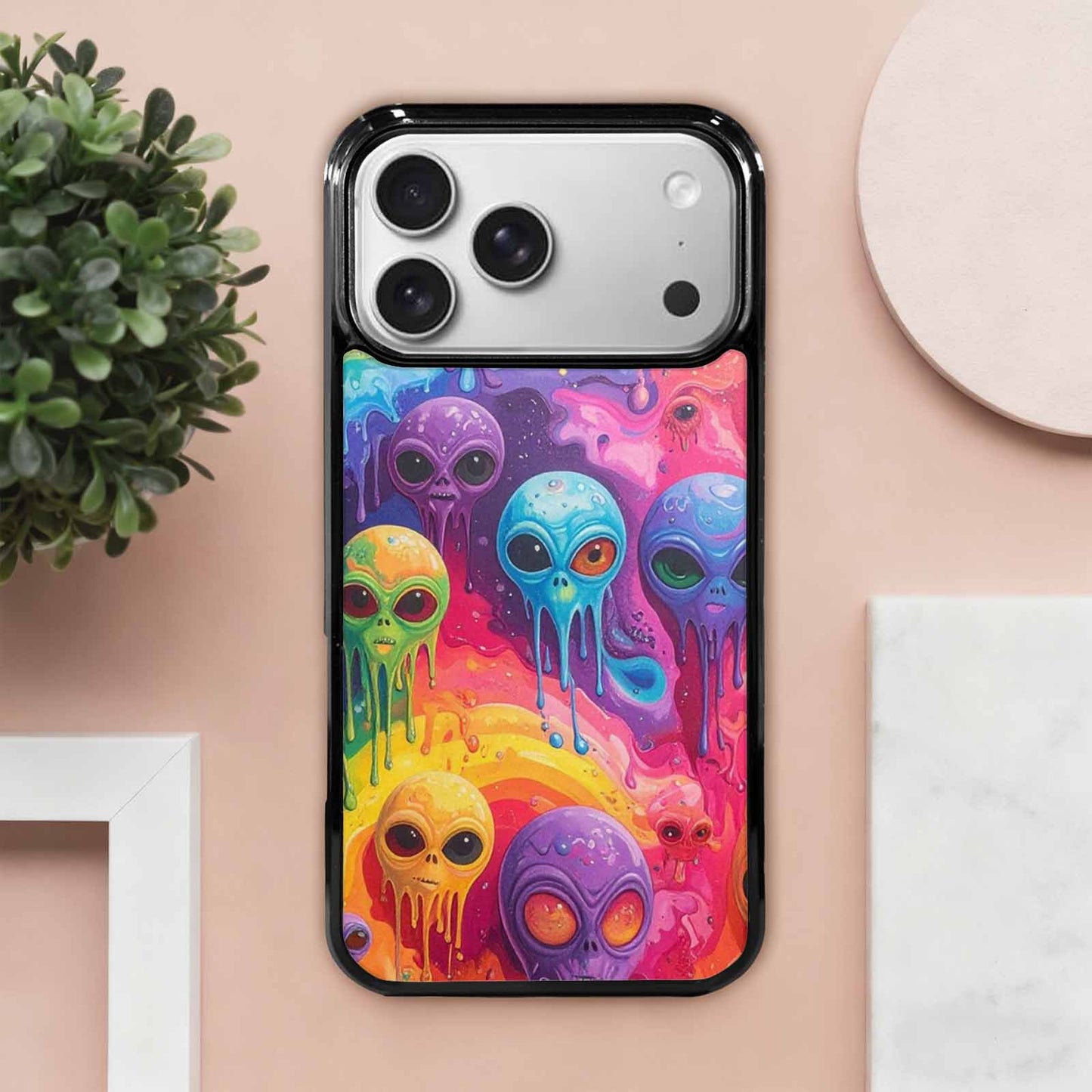 iPhone 17 Pro Max Case — Aliens Tie Dyemelting Aliens Tie Dye, Personalized Phone Case