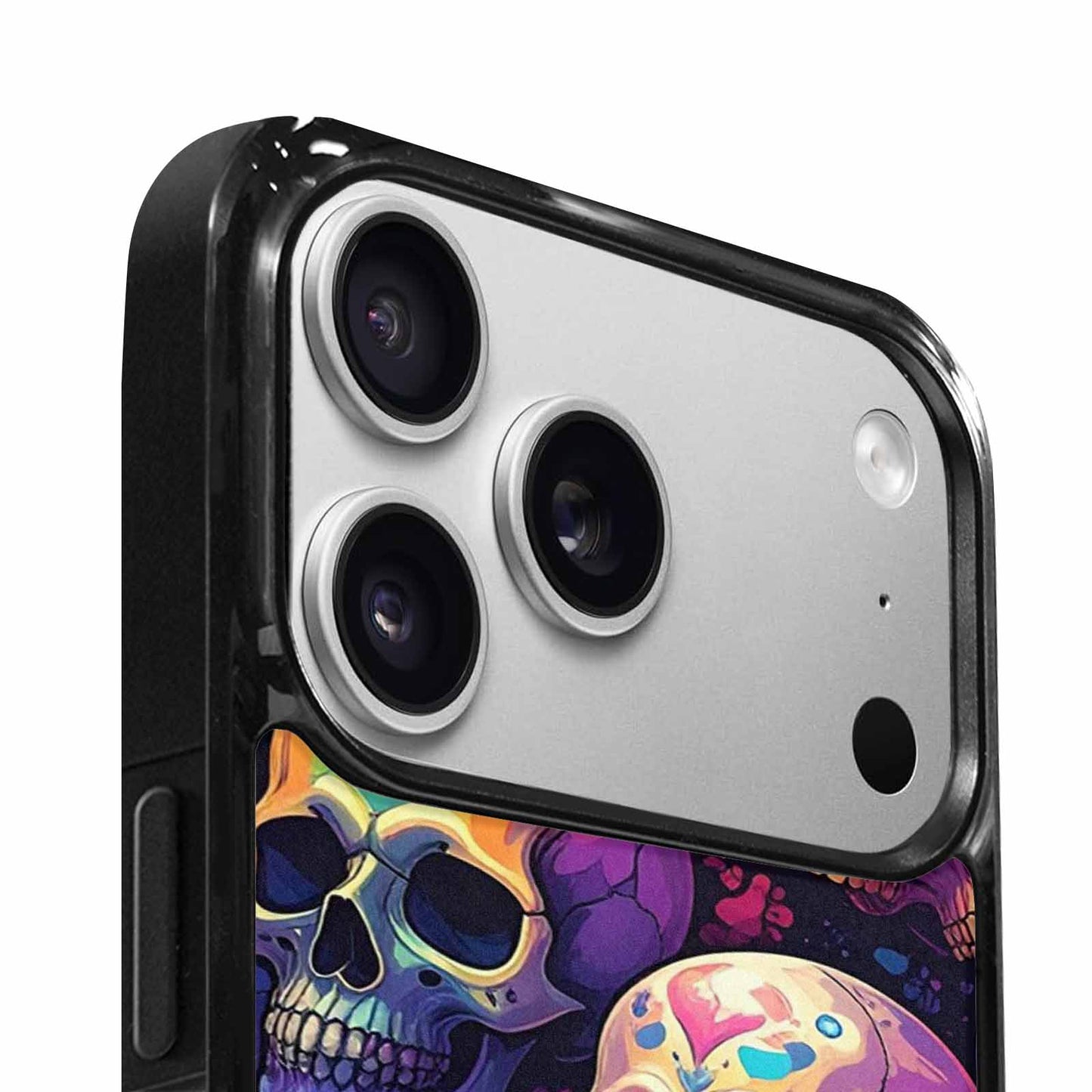 iPhone 17 Pro Max Case — Iridescent Millions Of Gothic Skulls, Custom Designed Case Cover
