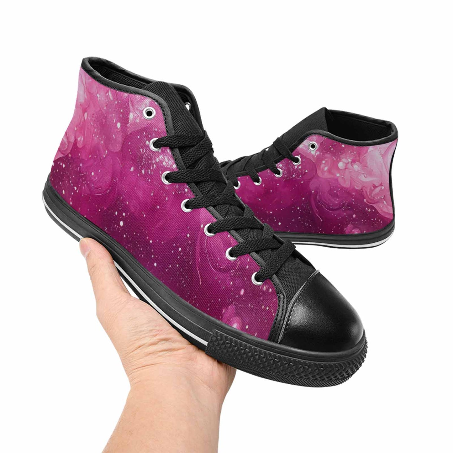 WOMEN'S Galaxy Art - High Top Canvas Grunge Shoes