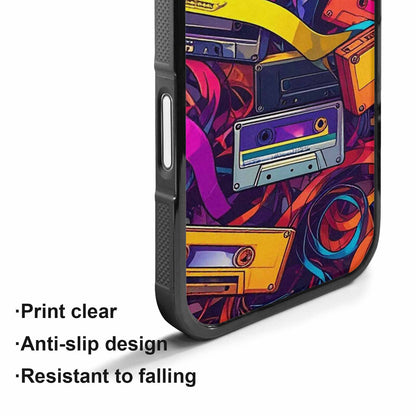iPhone 17 Case — Retro Cassette Tape Pattern Retro Vintage, Original Design Phone Case