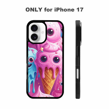 iPhone 17 Case — Melting Icecream Cone Monster Original Art, Custom Phone Case