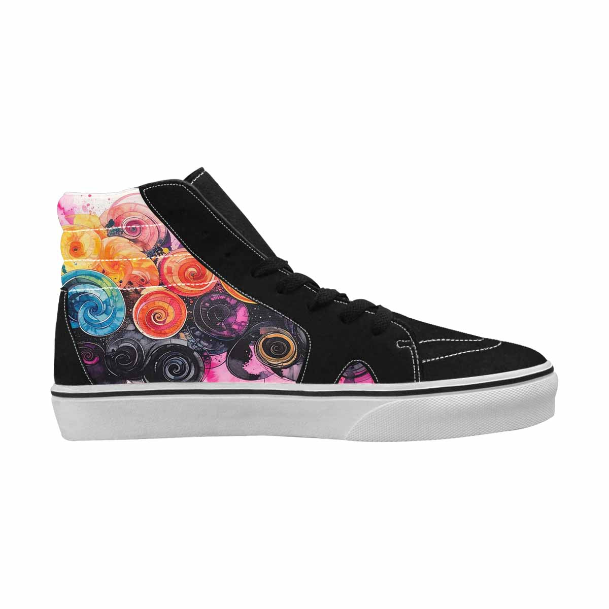 MEN'S Tie High Top Canvas Cottagecore Custom Sneakers