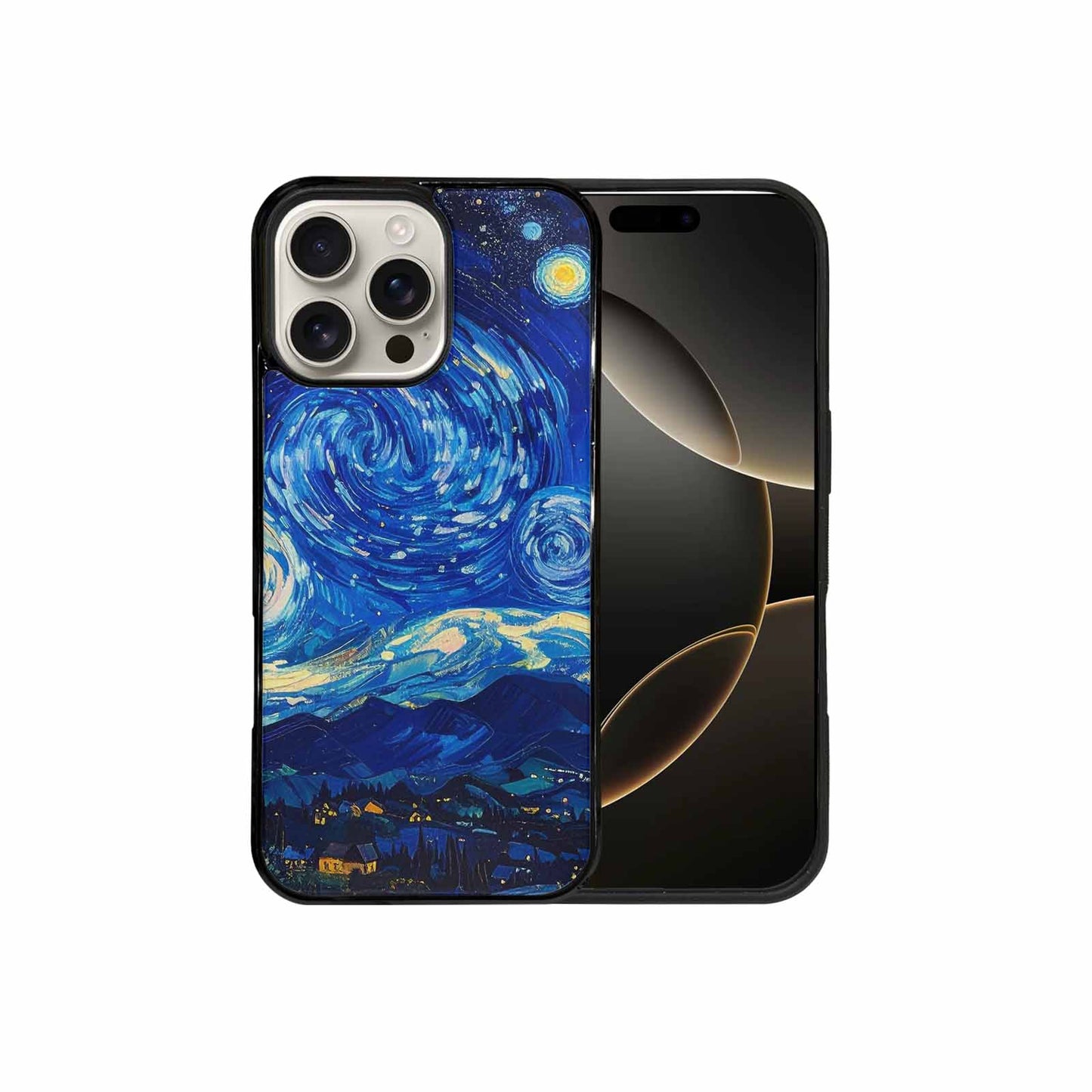 iPhone 16 Pro Max Case — Starry Night Van Gogh Paint Art, Custom Phone Case