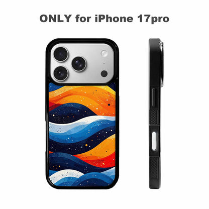 iPhone 17 Pro Case — Glossy Winter Wave Seamless Cartoon Cute, Custom Designed Case Cover
