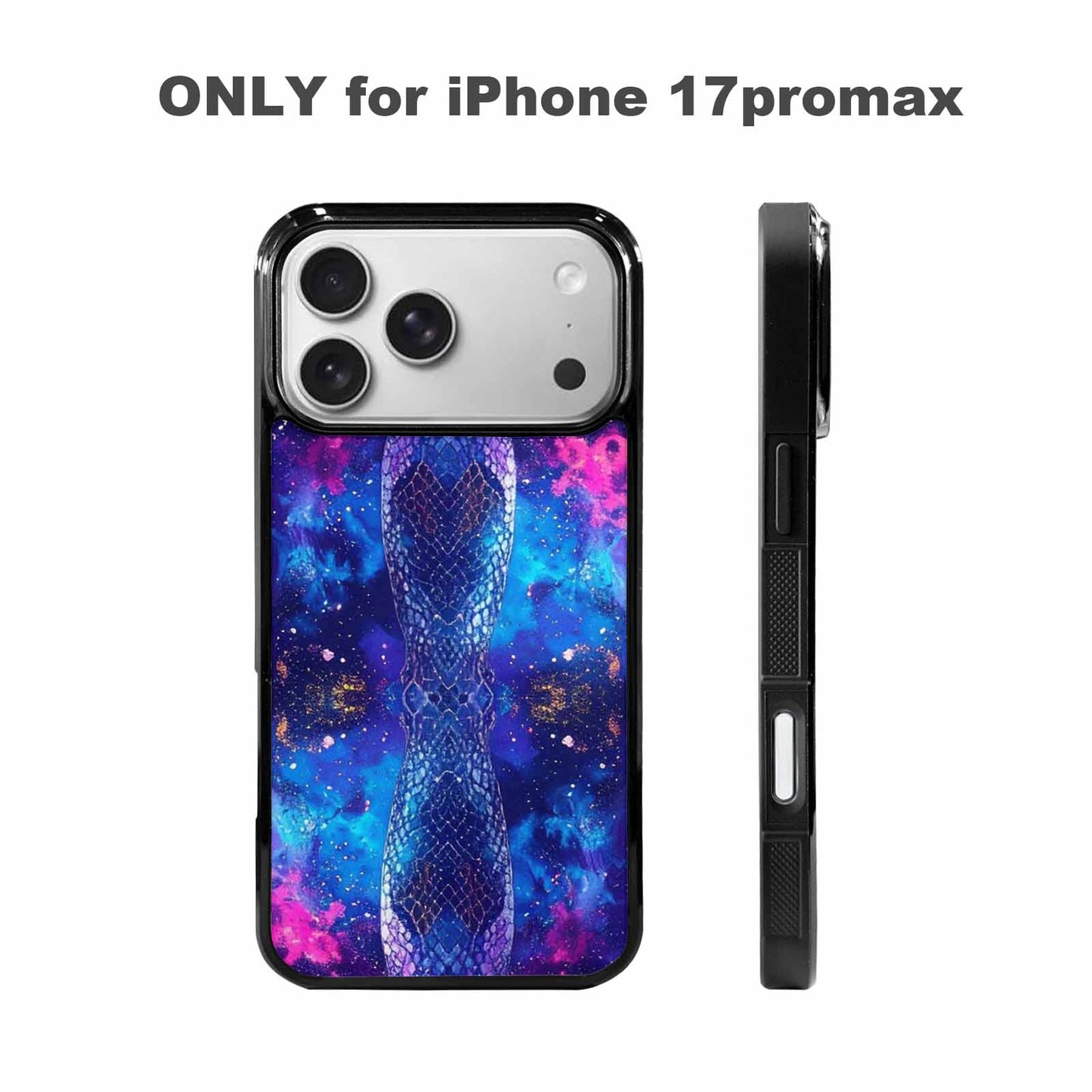 iPhone 17 Pro Max Case — Snake Print Galaxy Seamless Animal Print, Original Design Phone Case