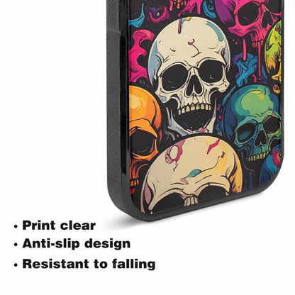 iPhone 15 Plus Case — 1000s Of Skulls Digital Camo Drip, Custom Art Phone Cover