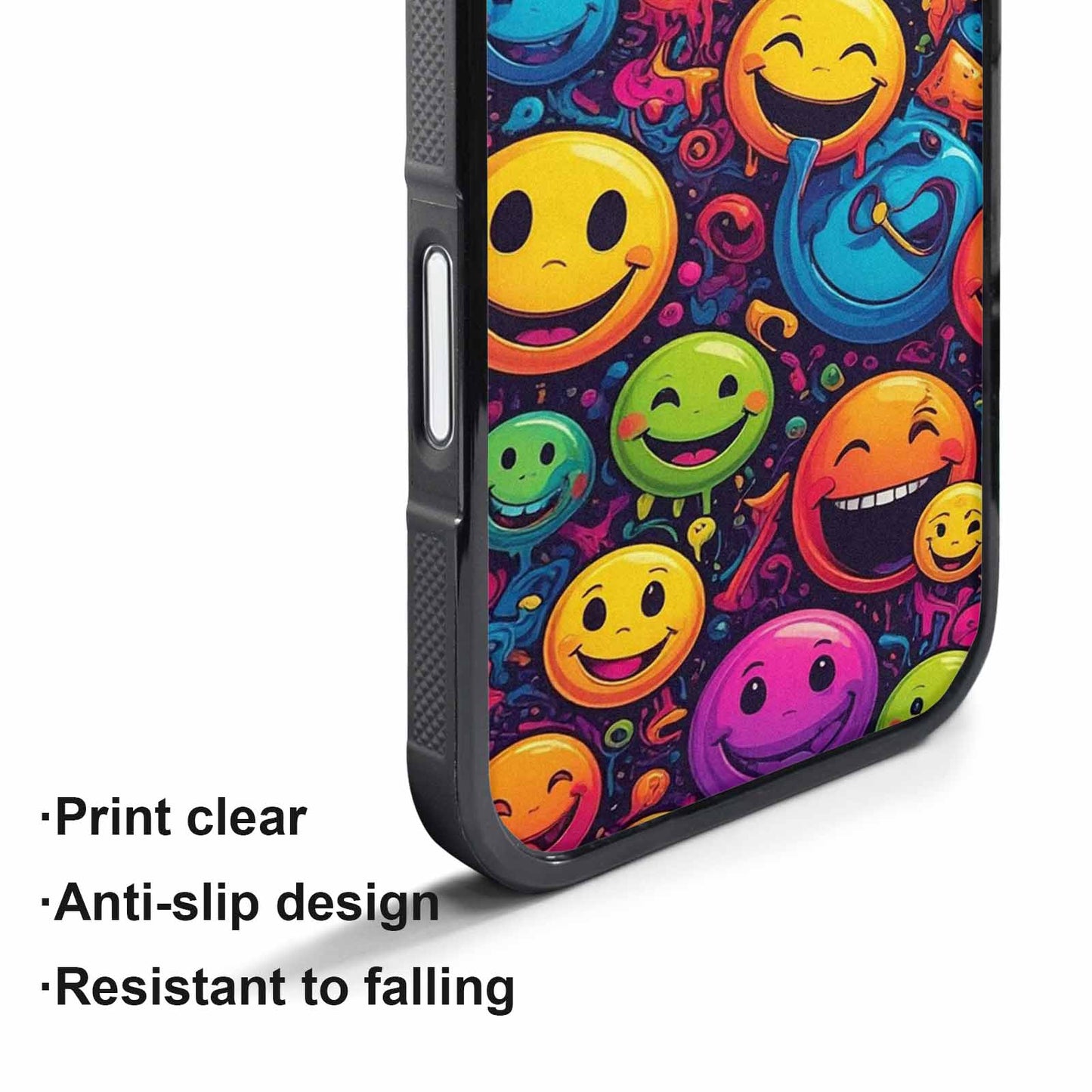 iPhone 17 Pro Max Case — Small Yellow Smiley Face Original Art, Personalized Phone Case