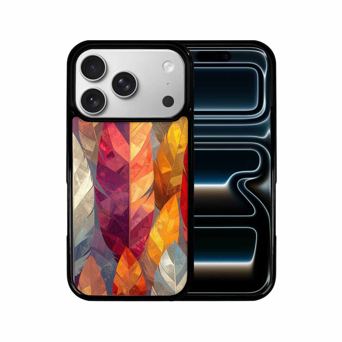 iPhone 17 Pro Case — Retro New Year Feather Retro Vintage, Custom Print Case Cover