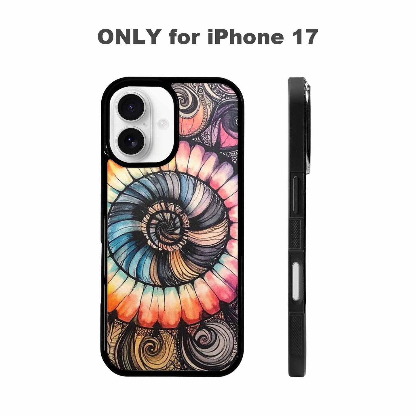 iPhone 17 Case — Tie Dye Swirls (black Tie Dye, Custom Phone Case