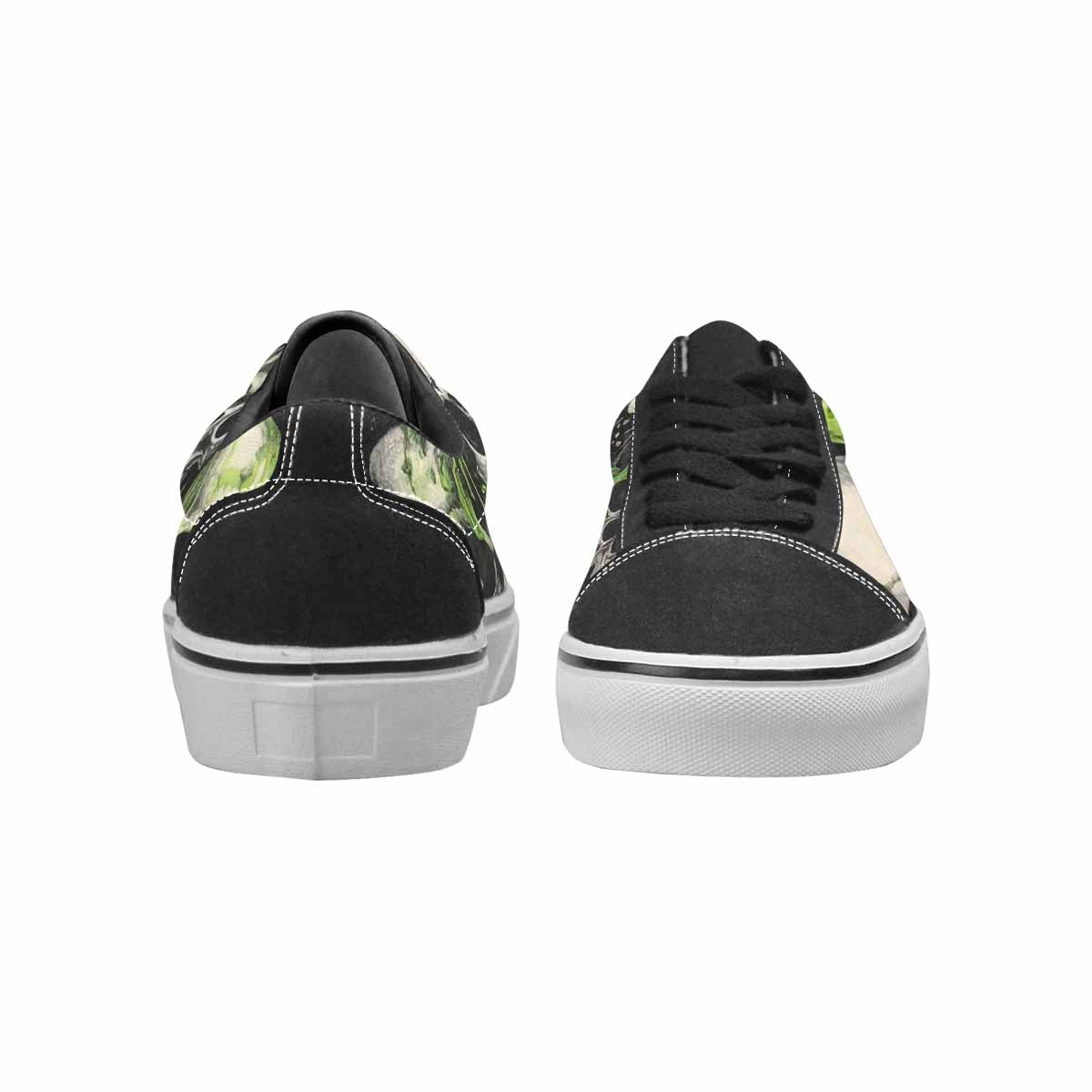 WOMEN'S Rainbow From Skull S Lace-Up Canvas Surreal Shoes