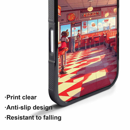 iPhone 17 Air Case — Diner Cartoon Art Pattern Retro Vintage, Custom Phone Case