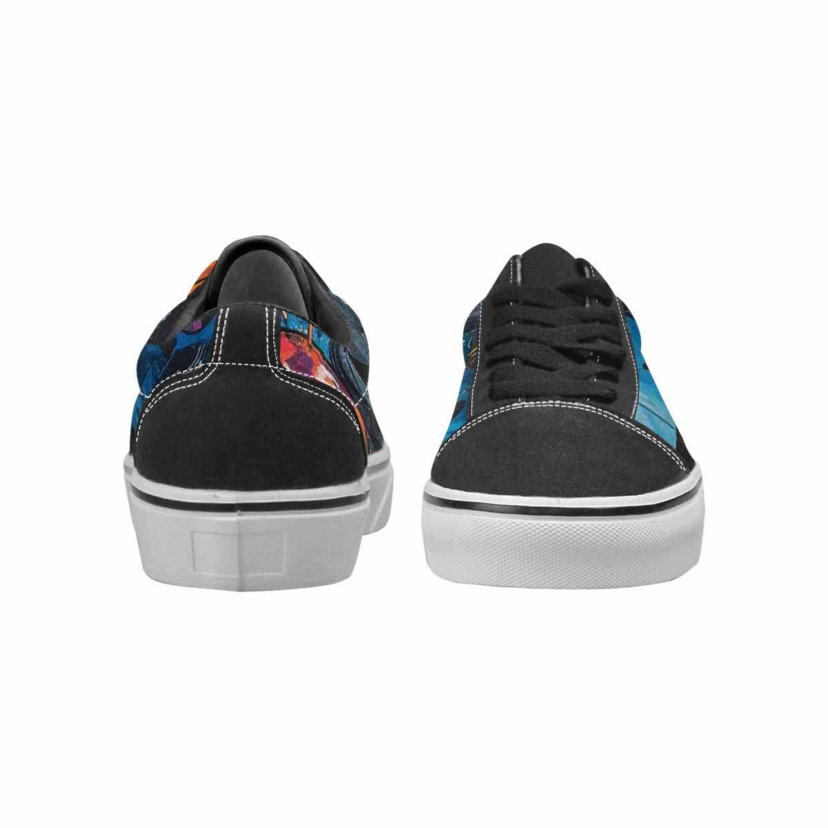 WOMEN'S Melting Moon Smiley Lace-Up Canvas Aesthetic Custom Shoes