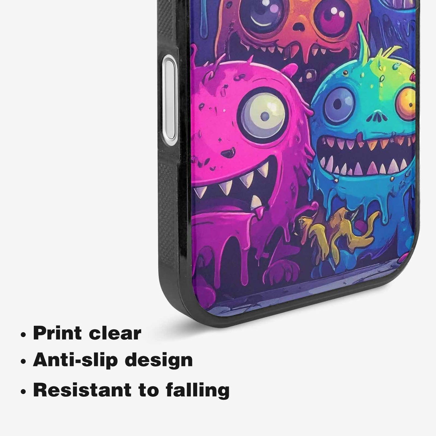 iPhone 16 Case — Overlapping Endlessly No Empty Space Monsters, Custom Printed Phone Case