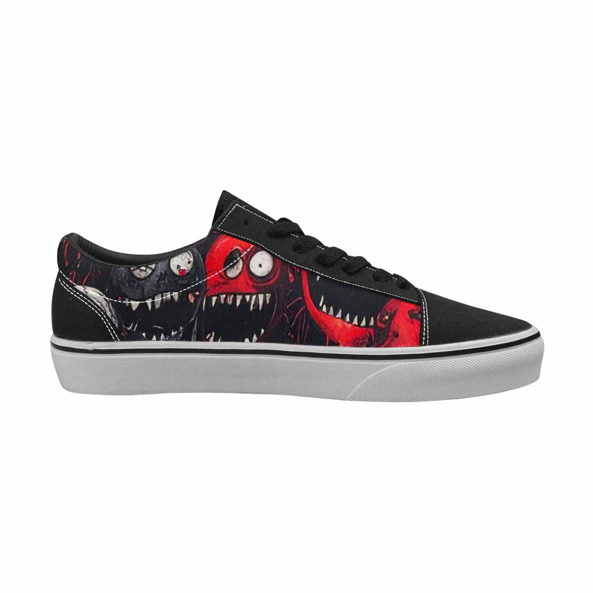 WOMEN'S Monsters (general) Lace-Up Canvas Kaleidoscope Custom Sneakers
