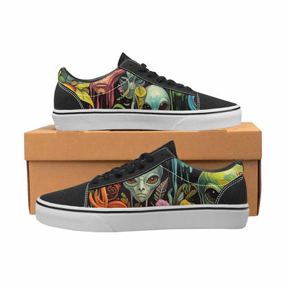 WOMEN'S Aliens Lace-Up Canvas Grunge Shoes