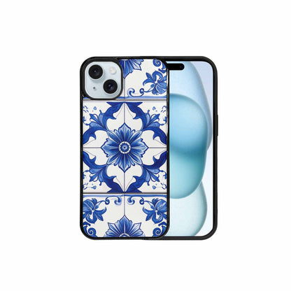iPhone 15 Plus Case — Talavera Tile Floral Custom, Customized Protective Case