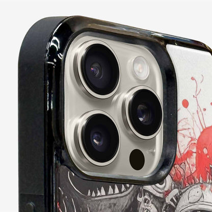 iPhone 16 Pro Max Case — Multi Eye Monster Black Red Ink, Custom Made Phone Cover