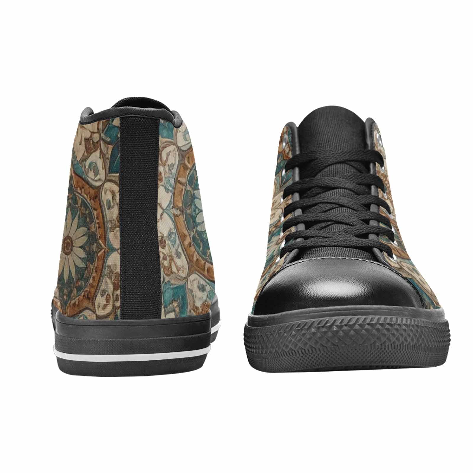 WOMEN'S Mandala High Top Canvas Wallpaper Art Sneakers