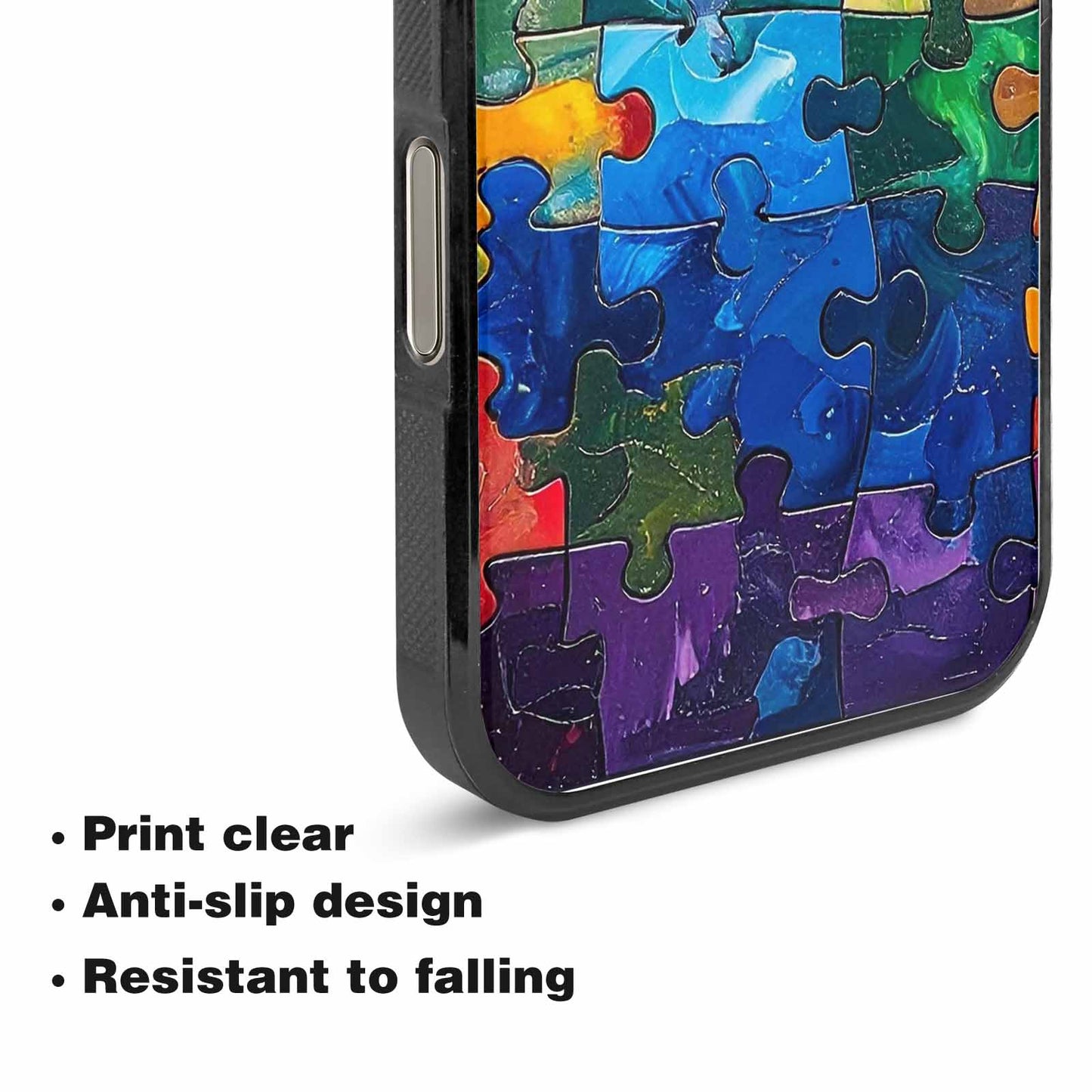 iPhone 15 Pro Max Case — Autism Puzzle Pieces Puzzle Piece Pattern, Custom Printed Phone Case