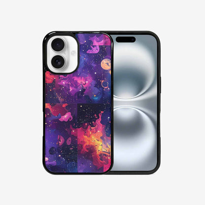 iPhone 16 Case — Cosmic Creature And Object Mashup Pattern, Original Design Phone Case