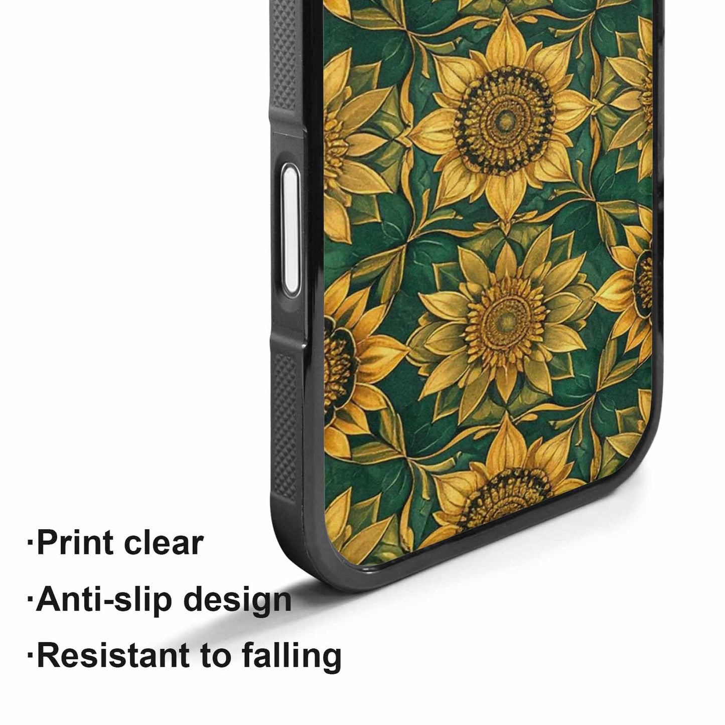iPhone 17 Case — Sunflower Mandala Kaleidoscope Floral, Custom Printed Phone Case