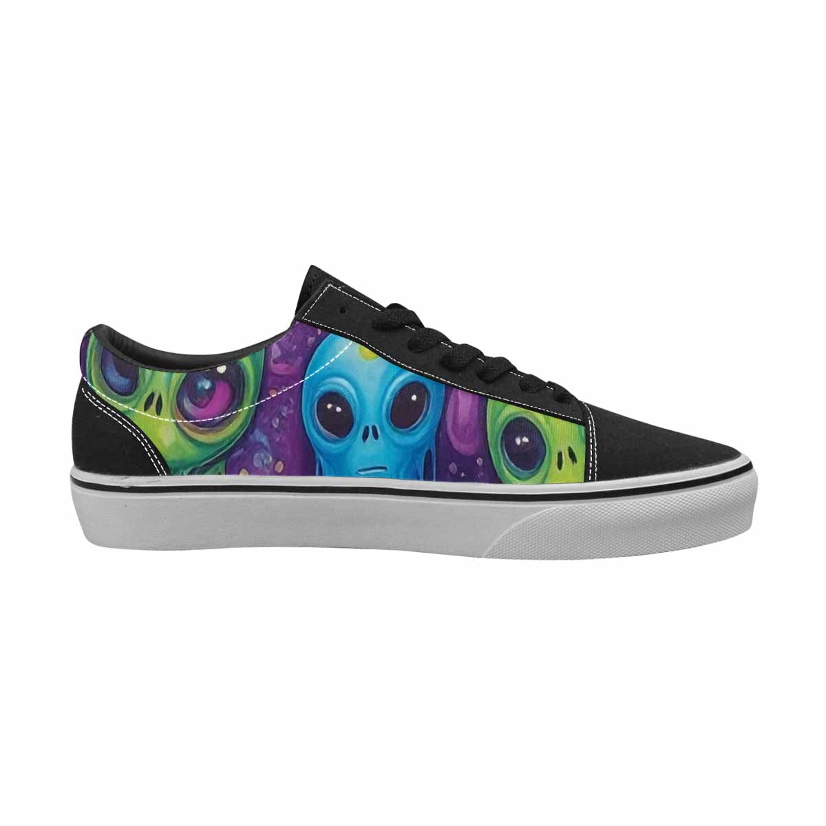 WOMEN'S Aliens  Tie Dye Lace-Up Canvas Vibrant Chaos Sneakers