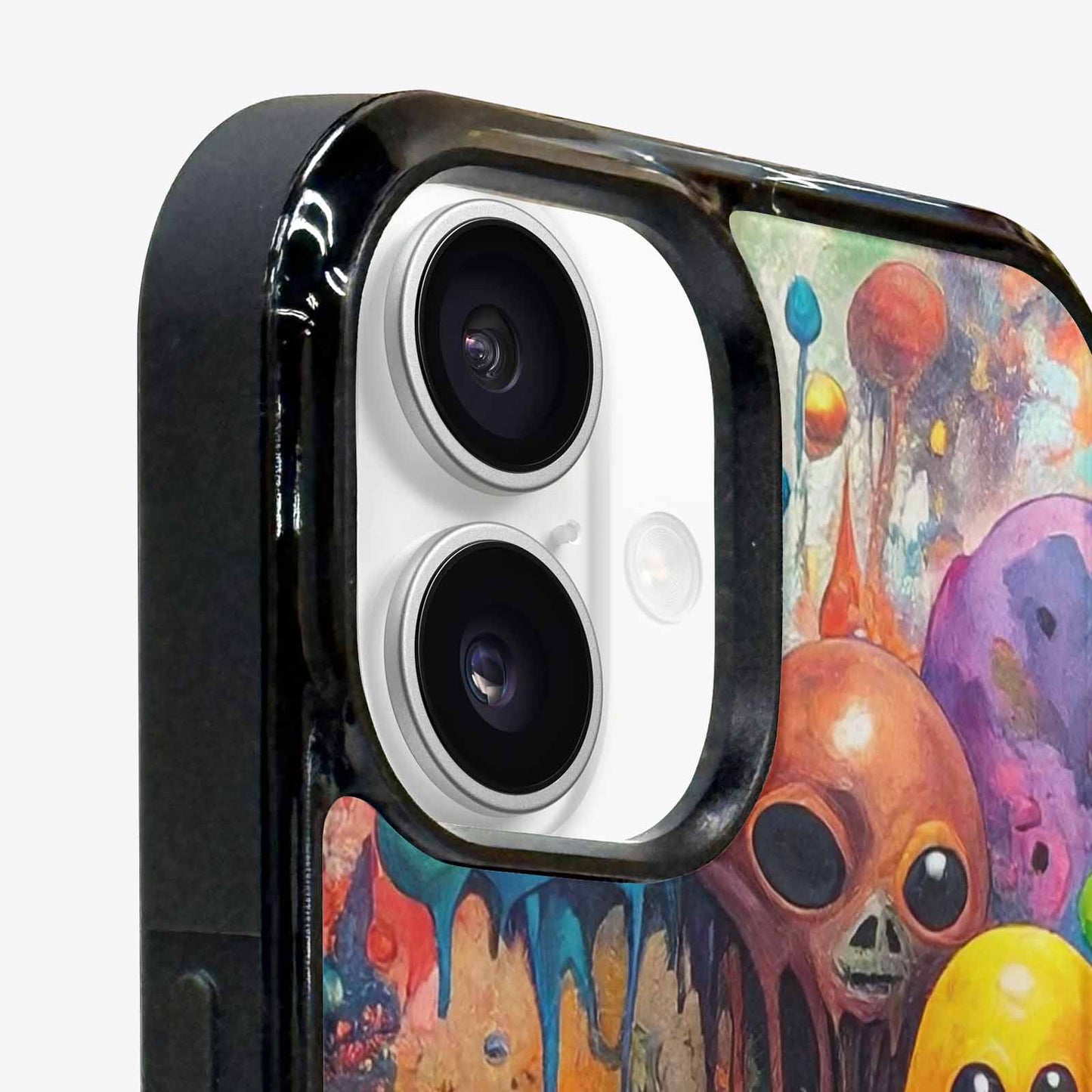 iPhone 16 Plus Case — Aliens Camomelting Aliens Patt Tuu, Custom Designed Case Cover