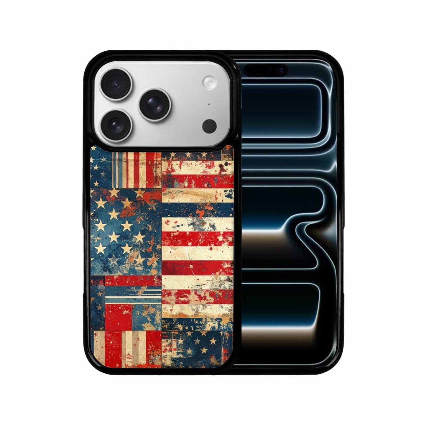 iPhone 17 Pro Case — Small American Flag Stars And Galaxy, Custom Printed Phone Case