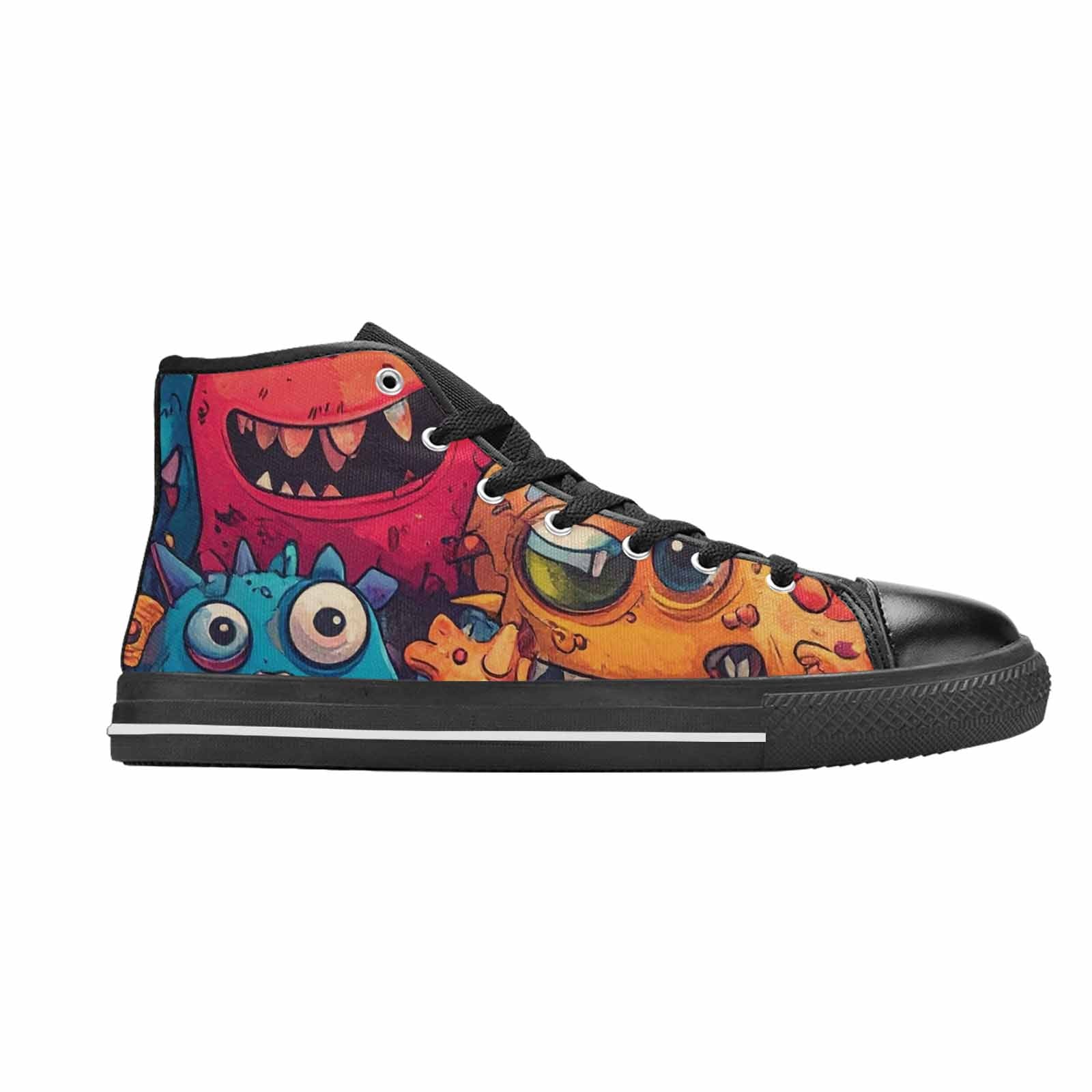 MEN'S Cartoon Monster Character High Top Canvas Aesthetic Custom Shoes