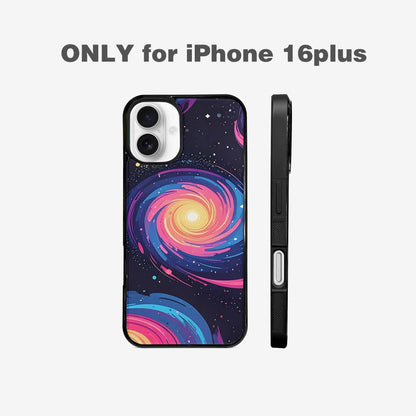 iPhone 16 Plus Case — Love Wins Galaxy Seamless Pattern Vibrant, Custom Phone Case