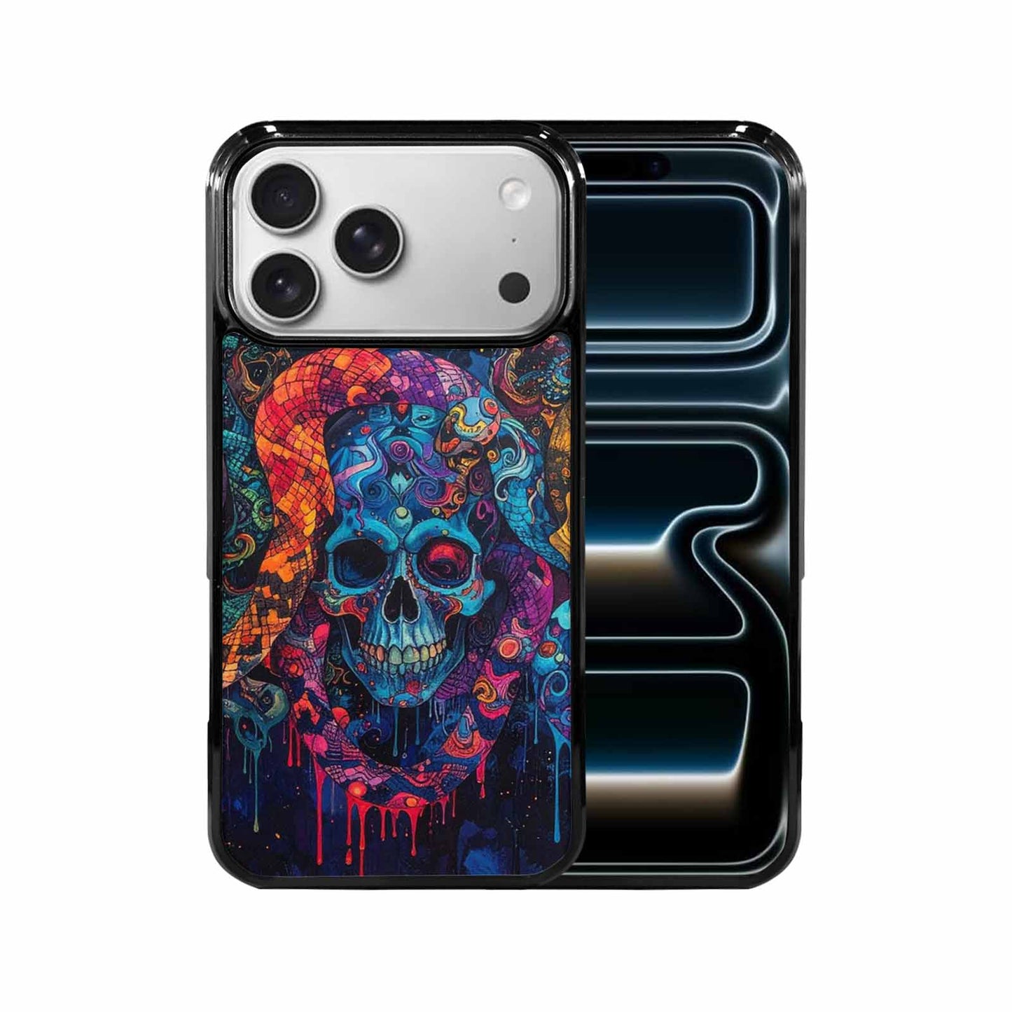 iPhone 17 Pro Max Case — Snakes And Skulls Collage Custom Gothic, Customized Protective Case